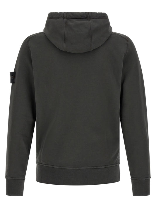 Stone Island Gray Cotton Sweatshirt