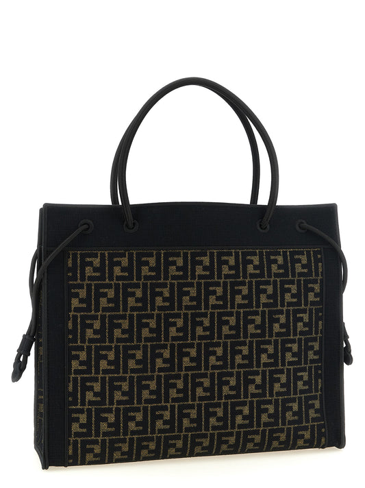 Fendi Brown Cotton Tote Bag