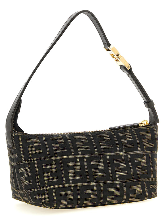 Fendi Brown Polyester Clutch Bag