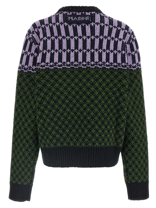 Marni Multicolor Wool Cardigan