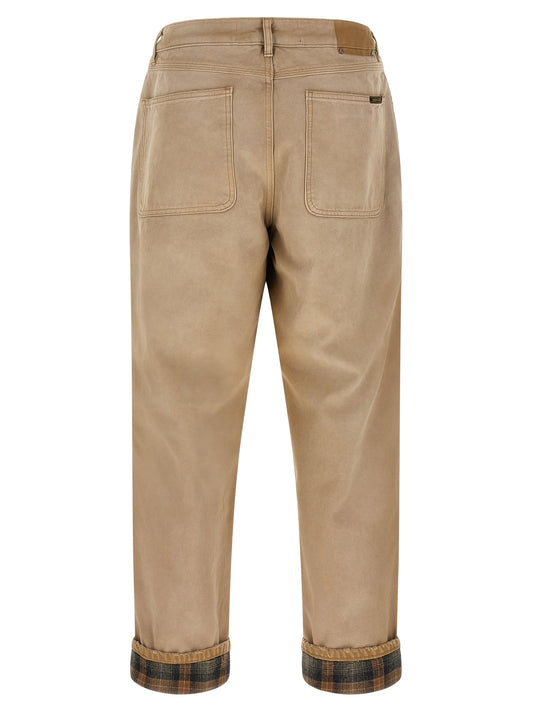 Golden Goose Beige Cotton Casual Pants
