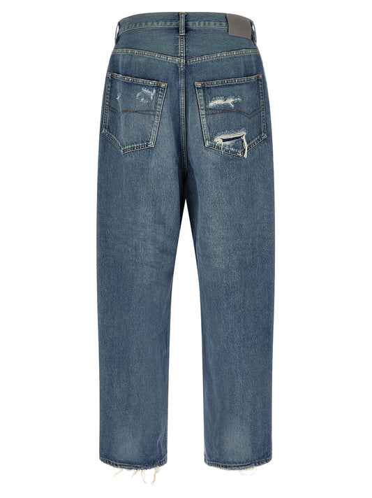 Balenciaga Blue Cotton Relaxed Fit Jeans