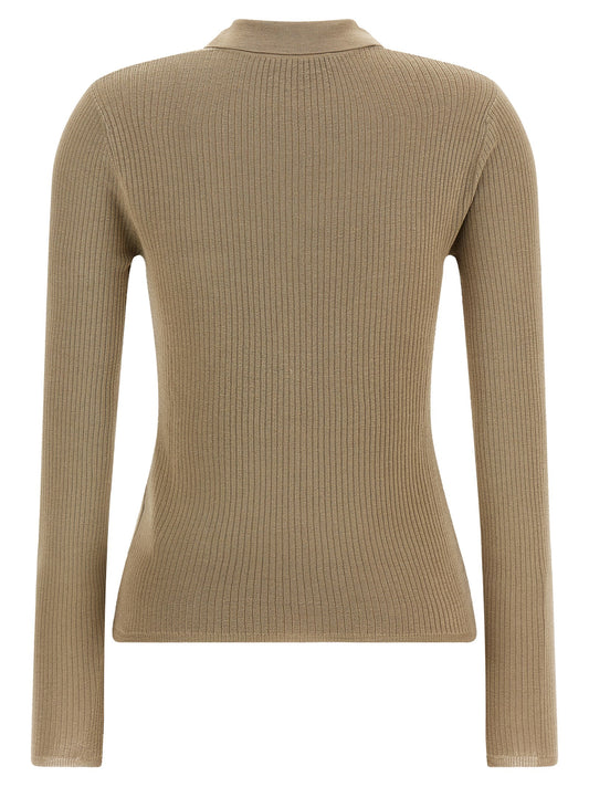 Max Mara Beige Silk Cardigan