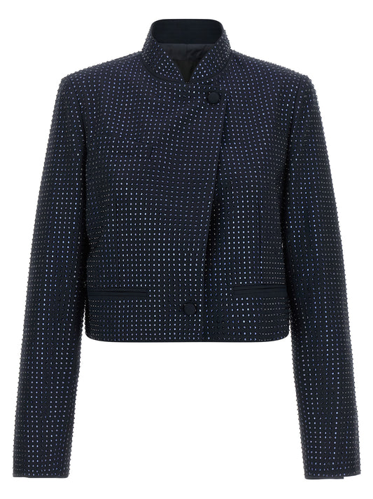 PINKO Blue Polyester Full-Length Jacket