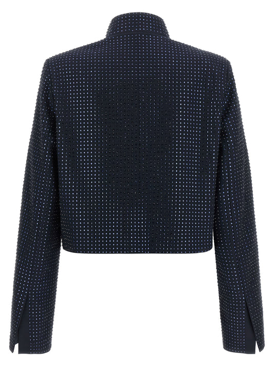 PINKO Blue Polyester Full-Length Jacket