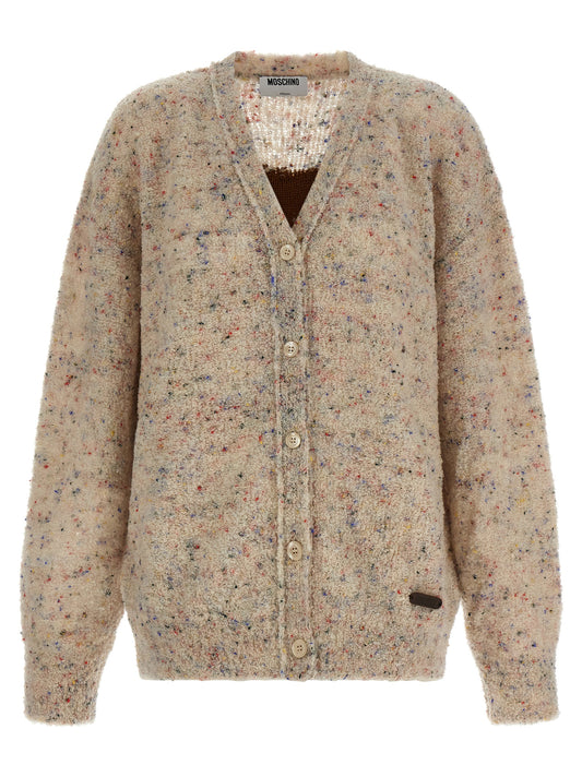 Moschino Beige Virgin Wool Cardigan