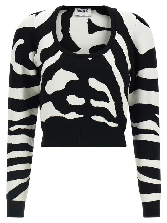 Moschino Black Viscose Cardigan