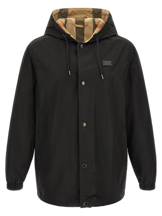 Burberry Black Polyester Coat