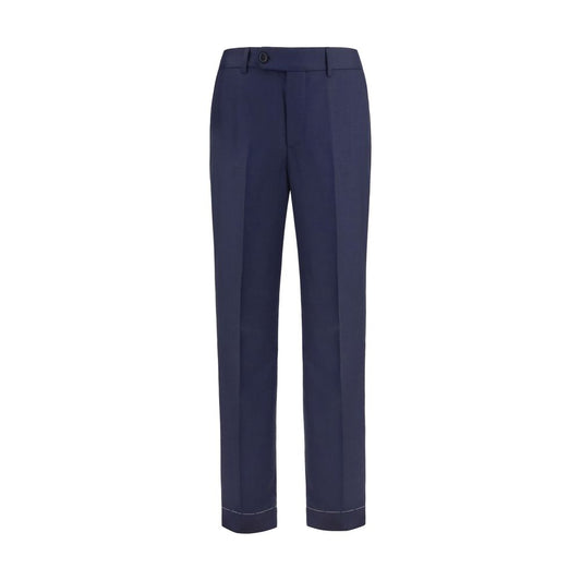 Brunello Cucinelli Blue Wool Oves Aries Dress Pants
