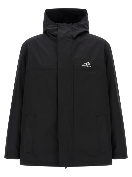Balenciaga Black Polyester Parka