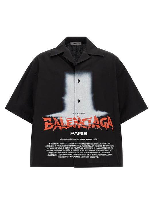 Balenciaga Black Cotton Blouse
