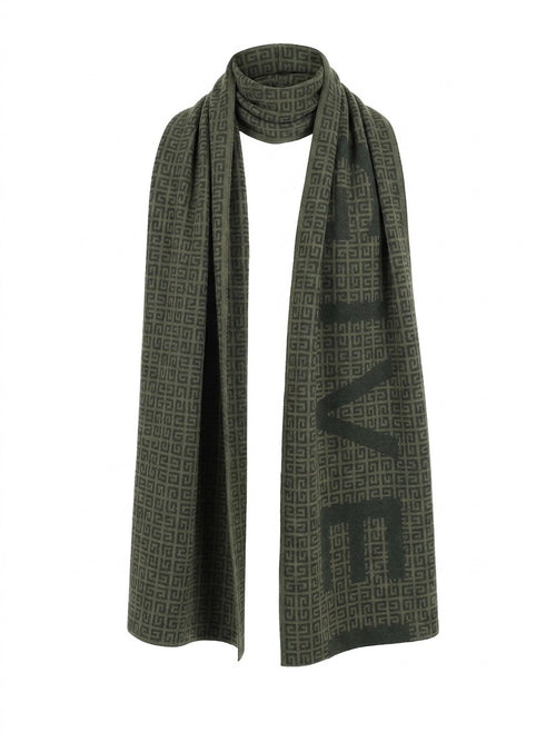 Givenchy Green Wool Scarf