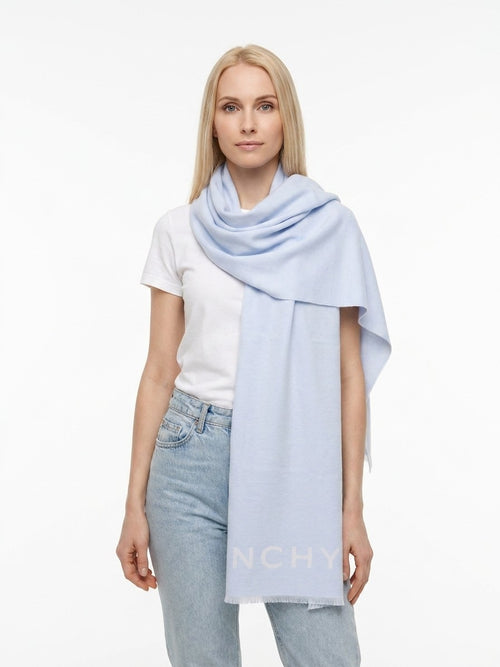 Givenchy Blue Wool Scarf