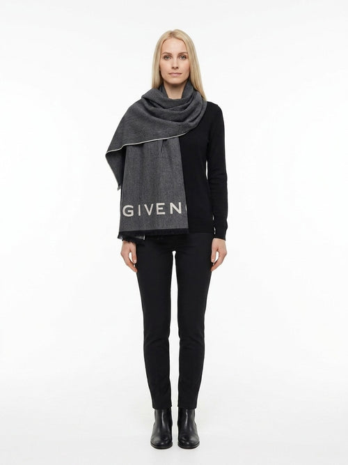 Givenchy Gray Wool Scarf