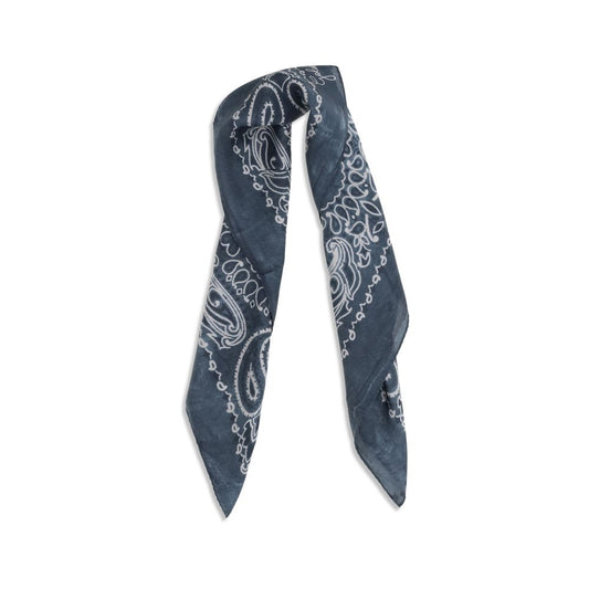 Golden Goose Blue Silk Scarf