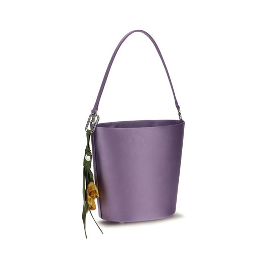 Self-Portrait Purple Polyester Backet Bag