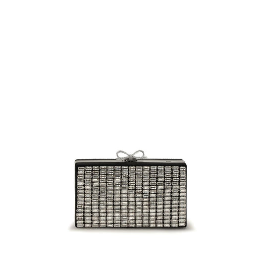 Self-Portrait Silver Glass Clutch Bag