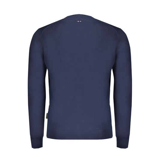 Napapijri Blue Cotton Men Sweater