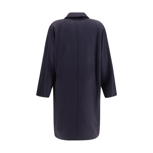 Max Mara Blue Wool Oves Aries Coat
