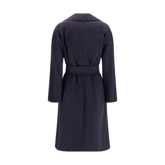Max Mara Blue Wool Oves Aries Coat