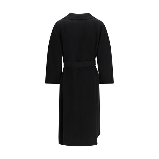 'S Max Mara Black Wool Oves Aries Coat