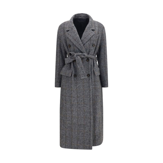 Brunello Cucinelli Gray Alpaca Vicugna Pacos Coat