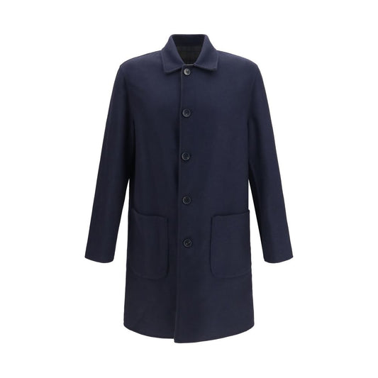Etro Blue Wool Oves Aries Coat