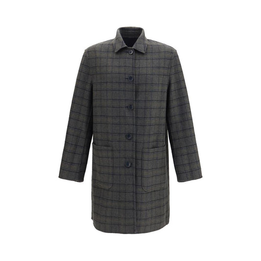 Etro Blue Wool Oves Aries Coat