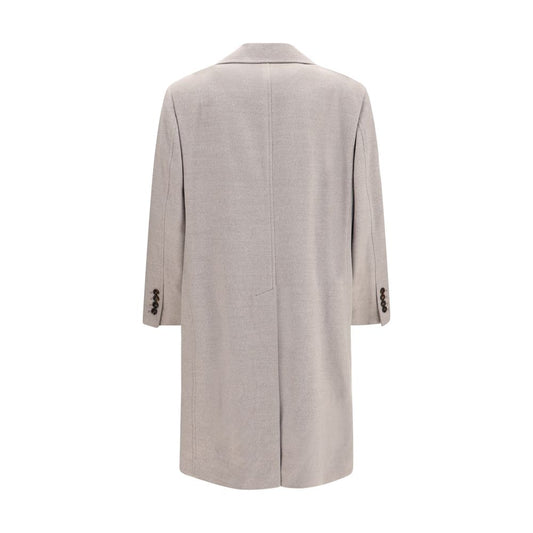 Brunello Cucinelli Beige Wool Oves Aries Coat