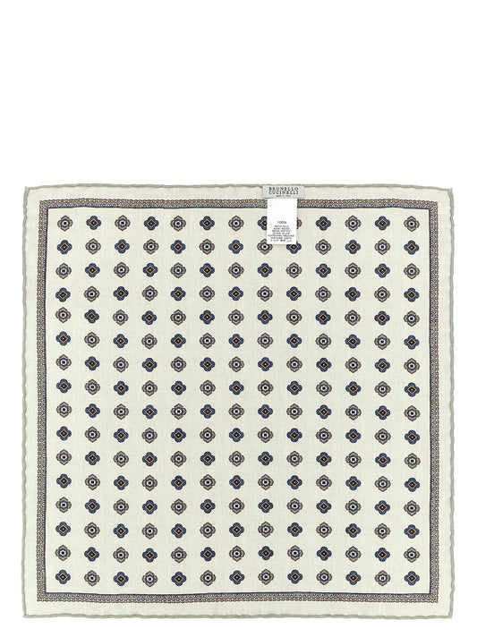 Brunello Cucinelli Multicolor Silk Pocket Square