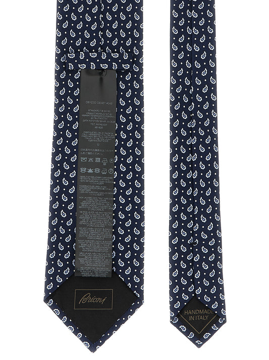 Brioni Blue Silk Tie