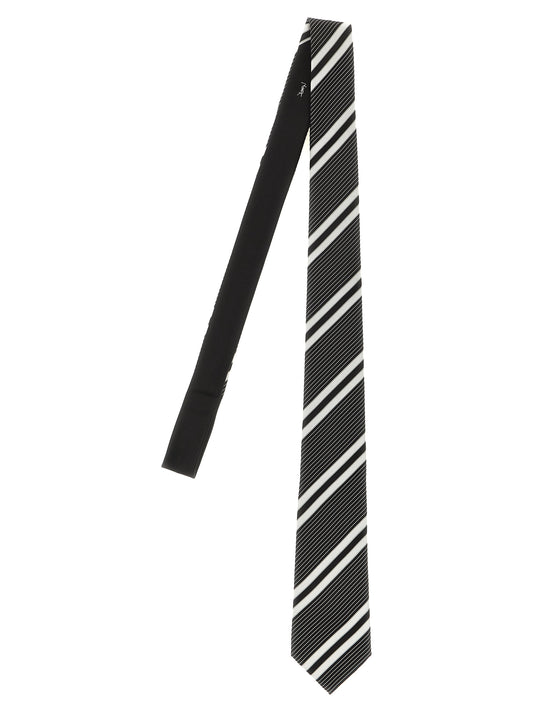 Saint Laurent Bicolor Silk Tie