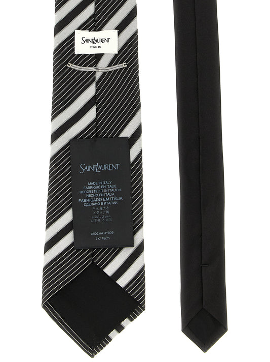 Saint Laurent Bicolor Silk Tie