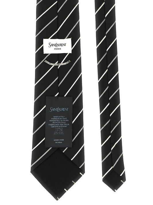 Saint Laurent Black Silk Tie