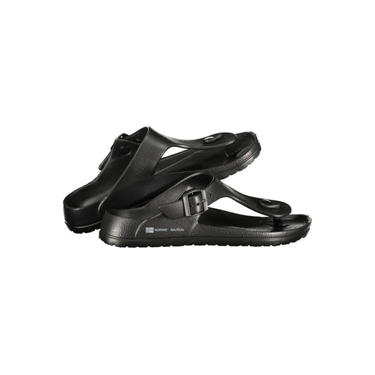 Norway 1963 Black Plastic Flip-Flop Sandals