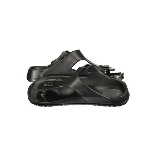 Norway 1963 Black Plastic Flip-Flop Sandals