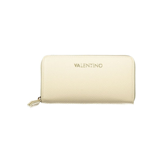 Mario Valentino Beige Polyurethane Women's Wallet with Coin Purse and Card Spaces