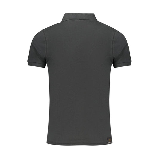 Accademia Militare Black Cotton Men's Polo Shirt