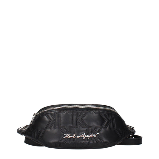 Karl Lagerfeld Black Leather Backpack