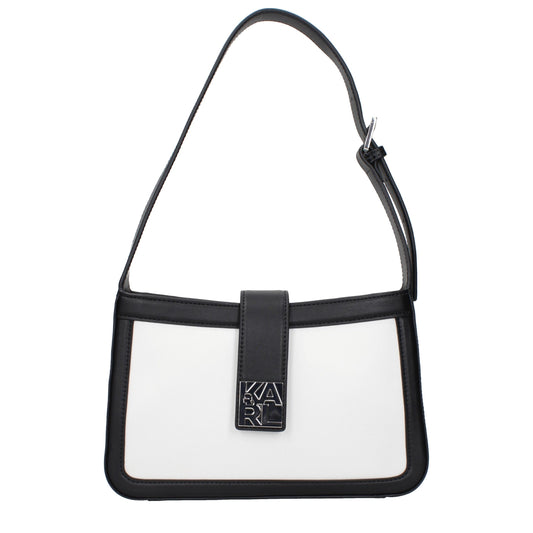 Karl Lagerfeld White Leather Shoulder Bag