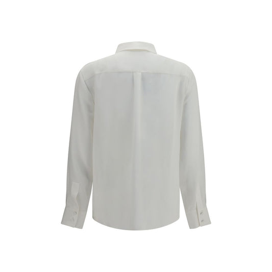 Lardini White Silk Dress Shirt