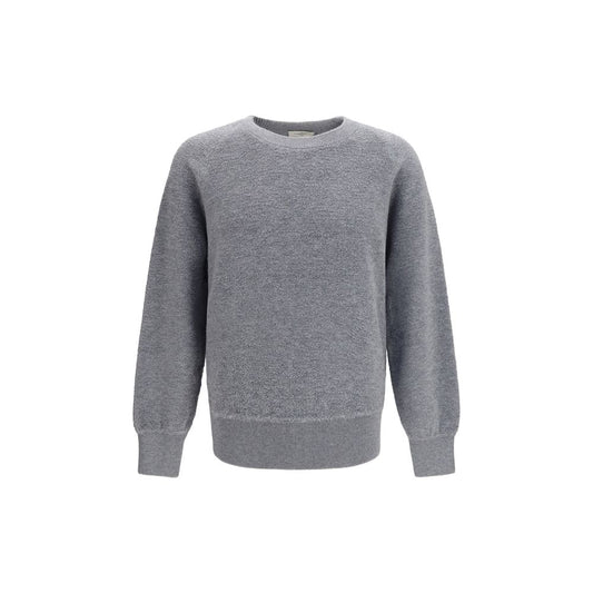 Piacenza Cashmere Gray Wool Oves Aries Sweatshirt
