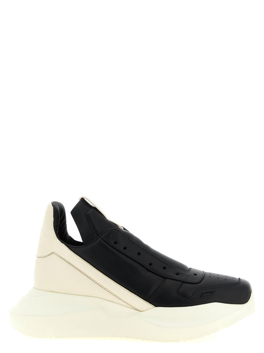 Rick Owens Bicolor Calfskin Chunky Sneakers