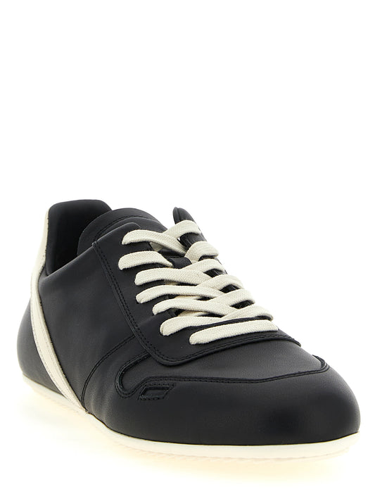 Rick Owens Bicolor Calfskin Low Top Sneakers