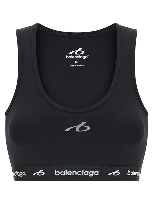 Balenciaga Black Polyamide Sport Bra