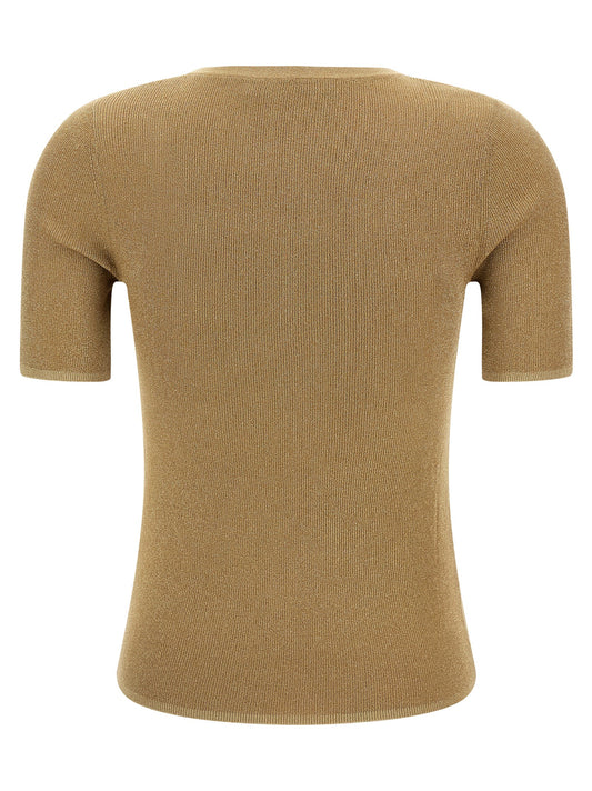 Max Mara Gold Polyamide T-Shirt