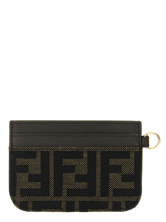 Fendi Brown Polyester Cardholder