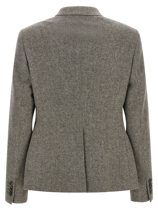 Tagliatore Gray Virgin Wool Blazer