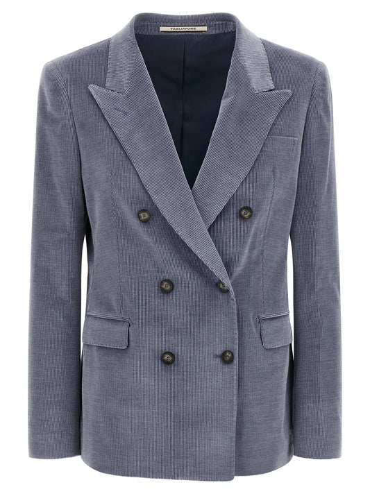 Tagliatore Blue Cotton Blazer