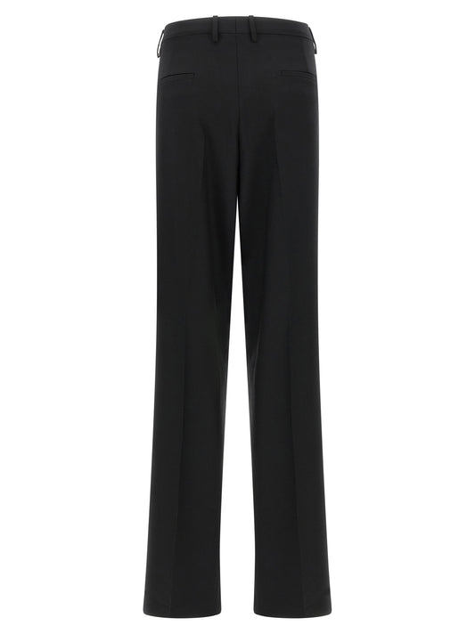 Tagliatore Black Polyester Dress Pants